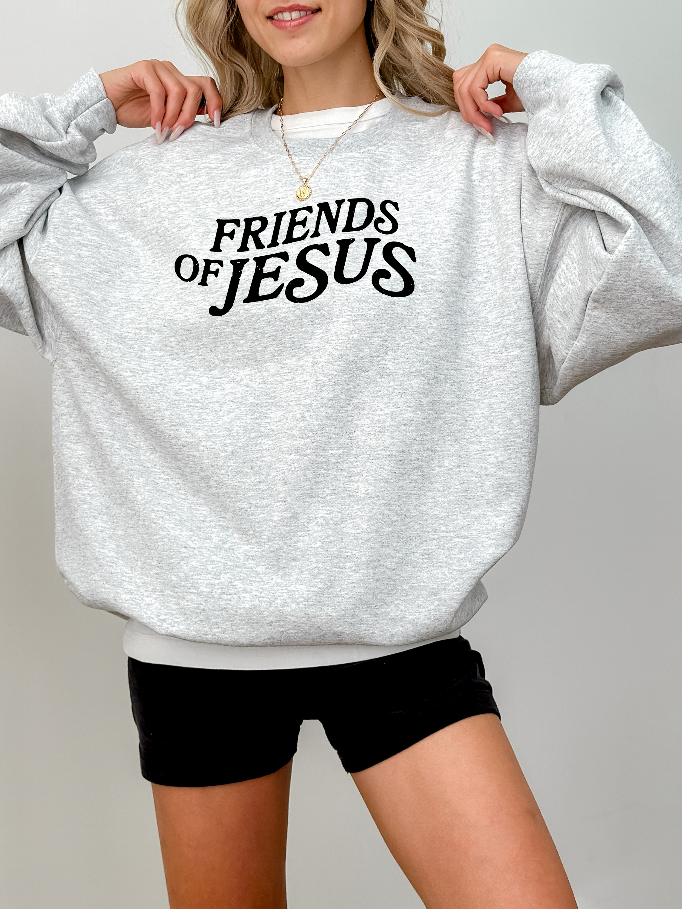 Friends Of Jesus | Printed Crewneck Sweater